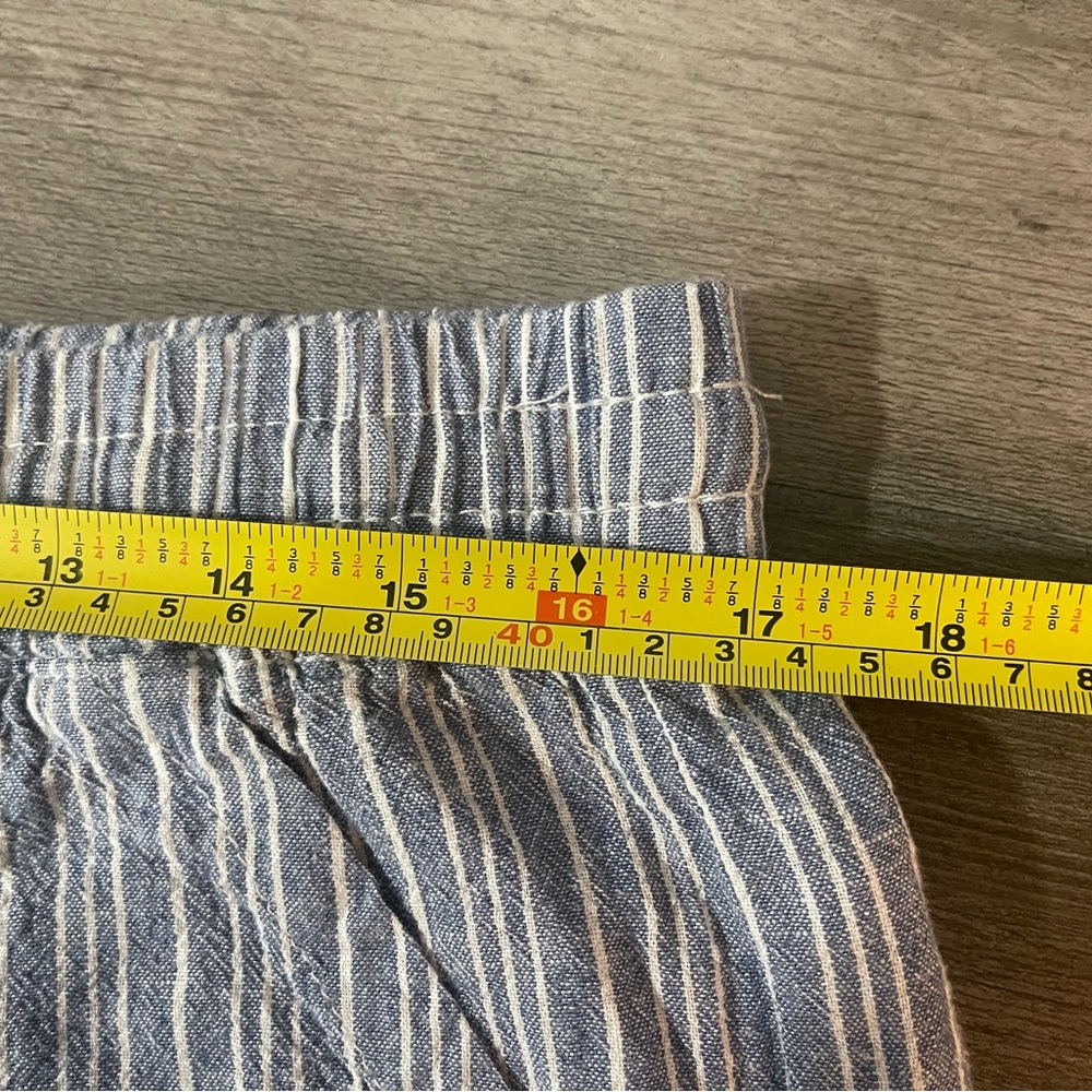Striped Blue Capris - Picture 7 of 9